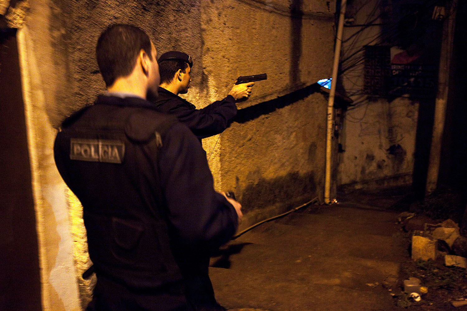 UPP Officers on night patrol in Borel.