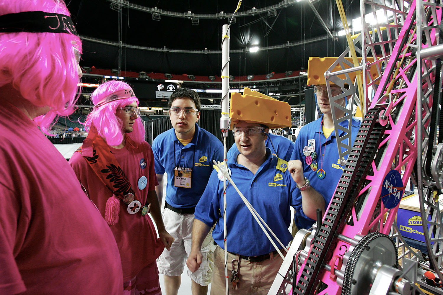 Team Pink of Cocoa Beach, FL, faces off against The Blue Cheese of Glen Allen, VA.